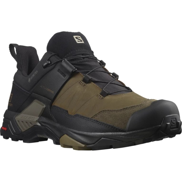 Tênis De Caminhada Salomon X Ultra 4 Couro GTX Masculino Pretas Verde Oliva | PT Y32478